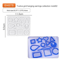 Vente en gros de kits de moules à boucles d'oreilles en résine époxy silicone écologique AINIKA avec emballage personnalisé pour la fabrication de bijoux