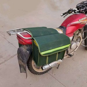Sacoche de moto et de vélo personnalisée, étanche, avec crochets réglables, bande réfléchissante, pour porte-bagages double - Product Image 1