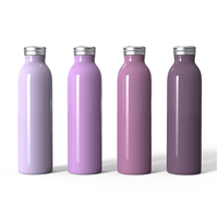 Bouteille d'eau en acier inoxydable à double paroi SS304, bouteille de sport