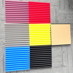 Panneau mural insonorisant et ignifuge en mousse acoustique pour salles, hôtels, hôpitaux, NRC 0.8, design pyramide, installation par collage - Product Image 5