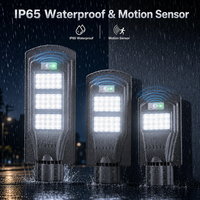 Lampe solaire tout-en-un étanche IP65 avec détecteur de mouvement PIR, lampe de sécurité extérieure 120W 80W 40W pour jardin, route, parking