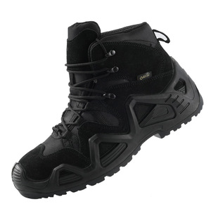 Bottes de randonnée imperméables SF21 706 noires pour hommes, en daim, à lacets, hautes, toutes saisons, style tactique - Product Image 2