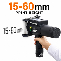 Imprimante jet d'encre portable DOD à grands caractères 15-60 mm pour sacs de ciment, tuiles de toiture, tuyaux d'acier, cartons, pneus, mousse