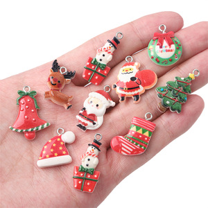 6 Stuks Kerstboom Elanden Bel Hars Charme Voor Sieraden Maken Hangers Ketting Schattige Oorbel Diy Accessoires Groothandel