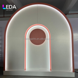 Support de toile de fond en acrylique LEDA pour événements, scène, décoration de fête, avec éclairage LED, décoration de salle pour événements - Product Image 3