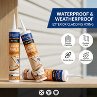 Colle liquide imperméable pour la construction, résistante aux intempéries, forte adhérence pour les revêtements extérieurs et la fixation des panneaux extérieurs