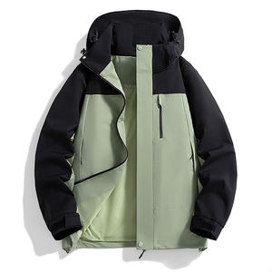 Chaqueta tres en uno personalizada con logotipo, nueva, de caparazón rígido, con forro polar desmontable, antiincrustante y cortavientos, para montañismo al aire libre. - Product Image 1