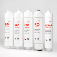 Filter Air Alkali HJC ALK dengan Karbon Aktif, Bola Turmalin, Pompa Booster Elektrik 100 GPD Mineral T33 untuk Hotel dan Rumah Tangga
