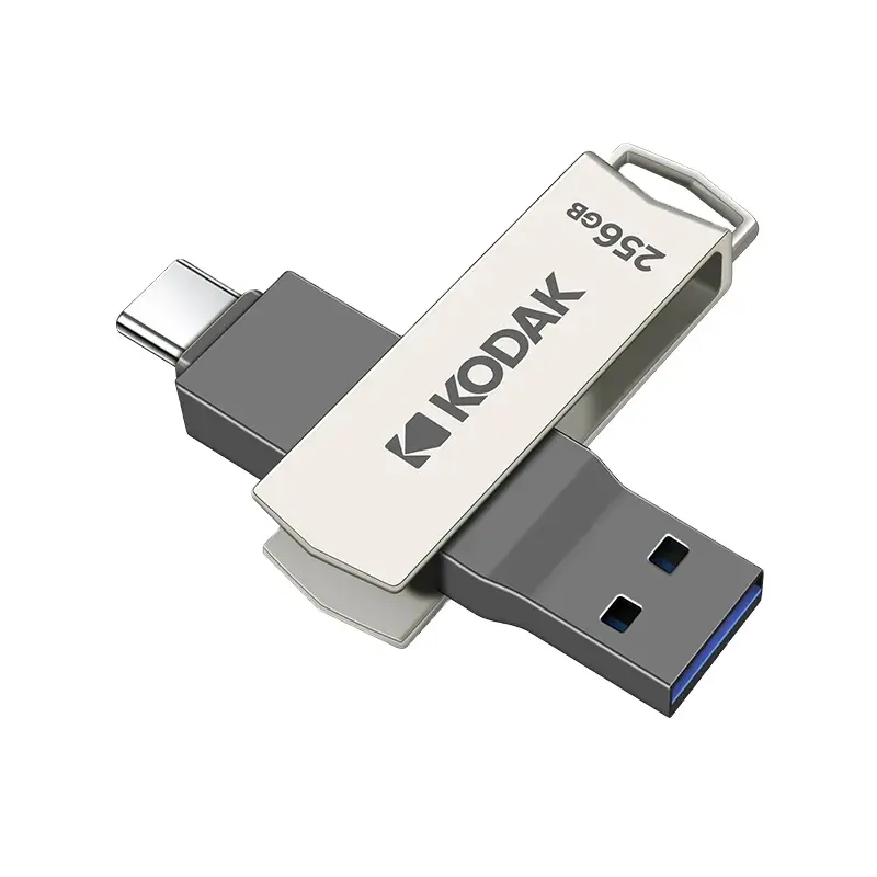 KODAK K273USB3.2メタルドライブペン64GB128GB256GBOTGタイプCディスクカーキーメモリアUSB3.2フラッシュドライブスティック防水2In1