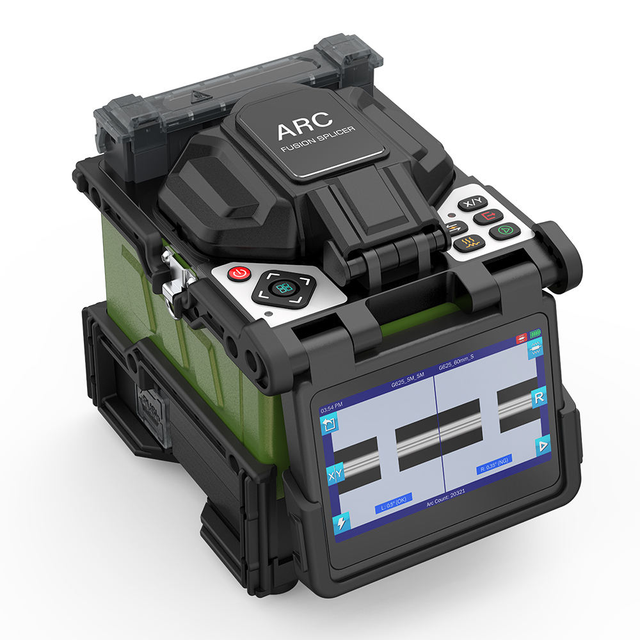 6 Motors Core Alignment Fiber Optic Fusion Splicer 0.01dB Low Loss Trunk Line Telecom Equipment