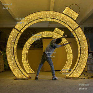 Ornements de traîneau de père noël grandeur nature à vendre/charge adultes lumière chaude voiture de traîneau de noël/2m renne traîneau de noël étanche - Product Image 4