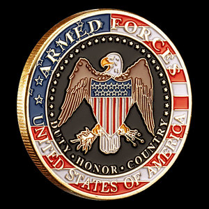 Tùy chỉnh chúng tôi lực lượng cống thách thức đồng xu nhiệm vụ danh dự quốc gia chủ đề sưu tập kỷ niệm đồng xu quà tặng cho cựu chiến binh hoặc hiển thị - Product Image 1