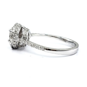 Ensemble de tension inspiré personnalisé 18K or blanc 100% diamant naturel bijoux fins Marquise princesse bague en grappe pour fiançailles - Product Image 3