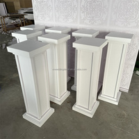 Socle rond en acrylique lisse socle de mariage en métal blanc support de toile de fond de gâteau pour la décoration d'événement de fête de bébé