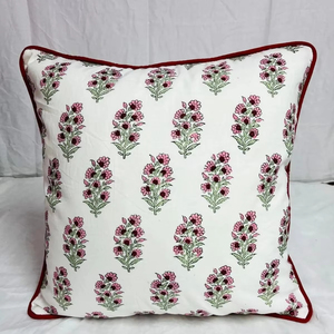 Ruffle <b>Throw</b> <b>Pillow</b> Covers Block Print Farmhouse Floral Hidden Zipper Boho <b>Pillow</b> Case or Cute Outdoor <b>Pillow</b> Case - Product Image 1