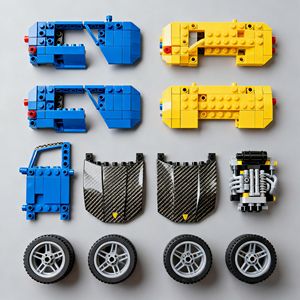 ערכת בלוקים לבניית דגם מכונית-על Creative Custom BRICK לחובבים ומתנה לאירועים מיוחדים - Product Image 2