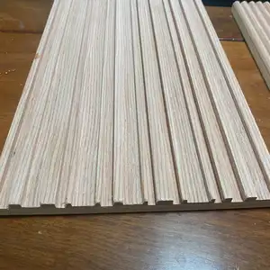 PVC film/wood veneer MDF/solid wood materials wall panel design pattern wood boards