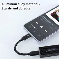 Câble DAC/Amplificateur TRN T/O Audio Upgrade Type C vers Type C avec blindage combiné, fabriqué avec du fil argenté à 8 brins pour ordinateur