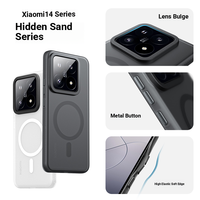 Étui de protection professionnel IMD mat pour Xiaomi 14 Pro, TPU + Acrylique, compatible avec la recharge magnétique sans fil et la recharge rapide 80W, avec protection d'appareil photo
