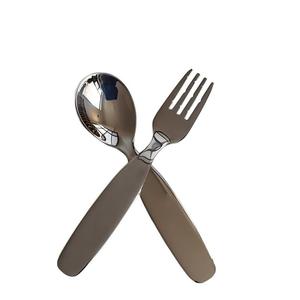 Juego de <span class=keywords><strong>Cubiertos</strong></span> para Niños de Acero Inoxidable 304, Juego de Cuchara y Tenedor de Dibujos Animados para Bebés, <span class=keywords><strong>Cubiertos</strong></span> Ergonómicos Plateados para el Hogar, Jardines de Infancia y Restaurantes - Product Image 5