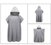 Custom Designed Suede Hooded Surf Poncho Quick Dry Microfiber Towel Summer Ling Robe with Hooded Towel