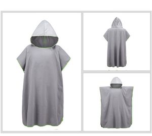 Poncho de surf con capucha de ante de diseño personalizado Toalla de microfibra de secado rápido Summer Ling Robe con toalla con capucha - Product Image 2