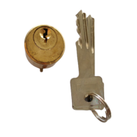 Cylindres de serrure d'hôtel en cuivre de qualité supérieure avec 2 clés, couleur chocolat, entraxe 60 mm, finition brossée pour une sécurité optimale dans l'hôtellerie