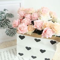 Vraie Touche Roses Fleurs Artificielles pour la Décoration Mariage Faux Arrangement de Fleurs Artificielle Réaliste Pour Toujours Roses Roses Blanches Roses