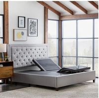 Lit électrique réglable sans espace libre avec télécommande sans fil, tailles Twin XL, Queen, Split King, avec ports de charge USB Type C
