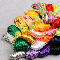 Cordon en nylon satiné de 2 mm x 20 m pour nœuds chinois, perles et fabrication de bijoux