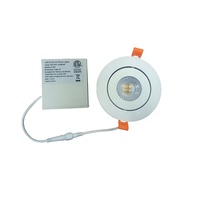 3cct 5cct Gimbal Rotasi 360 Derajat 4 Inci 9w IP44 120-347V Spektrum Penuh COB Lampu Downlight LED Putar Tersembunyi Dengan CETL