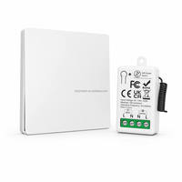 433MHz Self-Powered Wireless Light Switch Receiver Kit No Battery Wall Push Button IP44 Waterproof Remote Smart Home Lamp Gate
