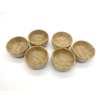 Mini plat en bois de bambou sans danger pour les aliments, idéal pour la Sauce soja, les côtés de Dessert et le trempage, Alternative de plat écologique