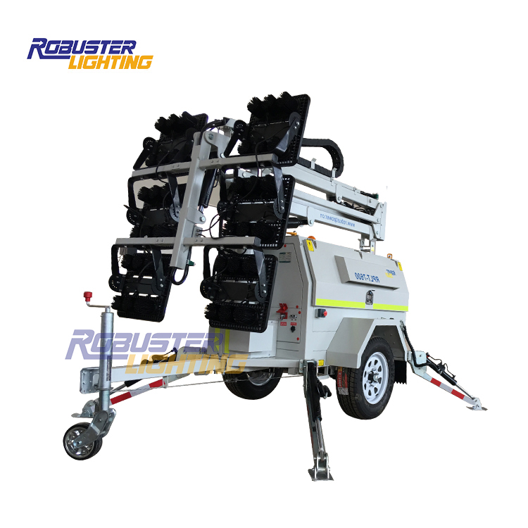 LED 9m Hydraulic Mast Mobile Light Tower Price