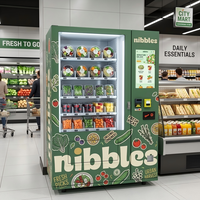 Máquina Expendedora de Ensaladas de Frutas y Verduras Frescas JFP, Máquina Multifunción Refrigerada de Autoservicio con Elevador