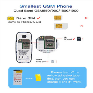 BM10 GSM Mini telefono cellulare lunga durata della batteria a bassa radiazione telefono anziano chiaro riproduzione di musica vocale piccolo pulsante del telefono - Product Image 3
