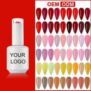 Logotipo personalizado de fábrica Esmalte de uñas vegano Gel Uv Colores personalizados Oem Gel Modelones Esmalte de uñas - Product Image 1
