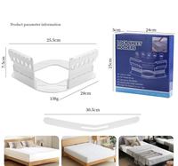 Attaches de drap de lit en ABS avec bandes de verrouillage, attaches d'angle pour maintenir les draps en place, 4 pièces, clips pour draps de lit pour la maison et la chambre