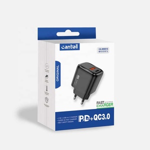 <span class=keywords><strong>Bloc</strong></span> <span class=keywords><strong>chargeur</strong></span> USB C Cantell, <span class=keywords><strong>chargeur</strong></span> mural double port Type C, charge rapide 20W, adaptateur secteur cube pour <span class=keywords><strong>iPhone</strong></span> Samsung, etc. - Product Image 1
