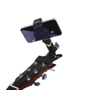 Bán Buôn Giá Rẻ Thích Hợp Microphone Ukulele Head Clip 360 Độ Xoay Không Trượt Sống Điện Thoại Di Động Gọi Guitar Đứng