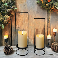 Porte-bougie en métal pour la décoration de la maison, lanternes de table pour les occasions de mariage et festives comme Noël et Pâques
