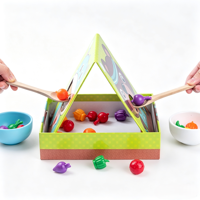 Jeu éducatif en bois avec perles à clipser pour l'alimentation, amusant pour les enfants d'âge préscolaire
