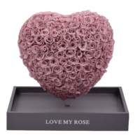 Hfloral – Boîte Cadeau en Acrylique Personnalisable de Luxe pour Roses Éternelles, Vente en Gros Usine, Fleurs Naturelles en Mousse, Forme Carrée, Longue Durée (3-5 Ans)