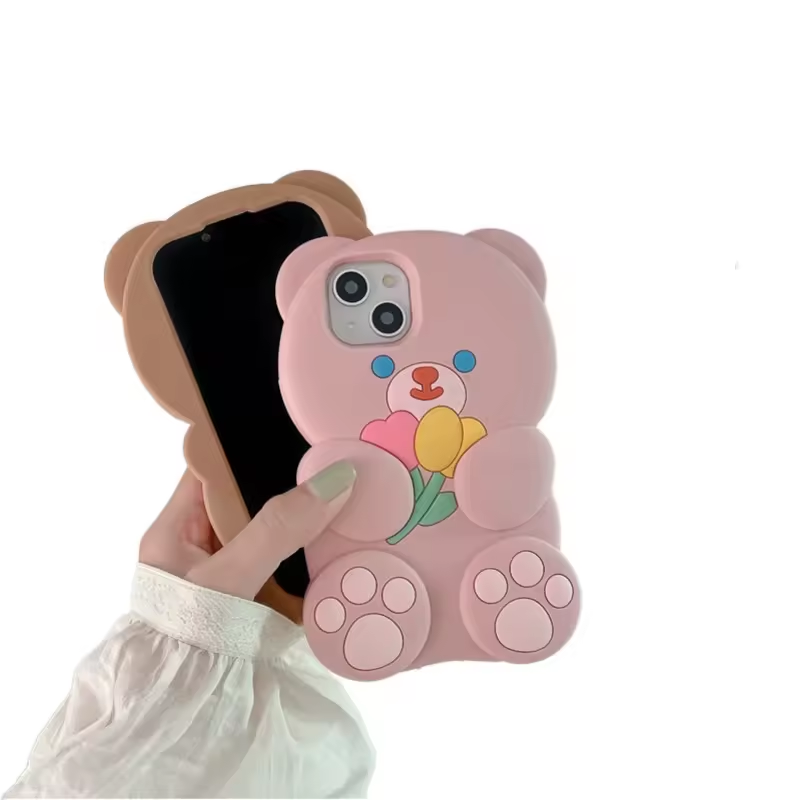 Silicone Teddy Bear Phone Case Cute Teddy Bear Silicone Phone Case