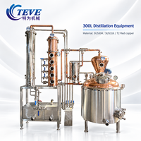 Alambic de rectification d'alcool commercial personnalisé 300L avec moteur en SUS304 SUS316, en cuivre rouge T2, équipement de distillation certifié CE
