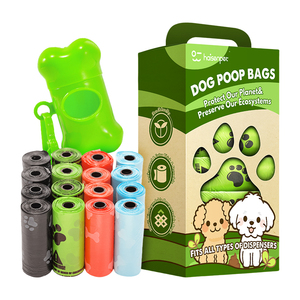 Pet <strong>Poop</strong> Disposal Rolls Boxed PBAT+PLA 100% <strong>Biodegradable</strong> <strong>Dog</strong> <strong>Poop</strong> <strong>Bags</strong>
