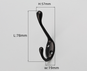 Crochet à Double Prong de Style classique Crochet <span class=keywords><strong>mural</strong></span> robuste Robe Chapeau Serviette Manteau Crochet Crochets - Product Image 2