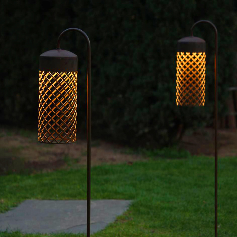 Modern Simple Stainless Steel Outdoor Waterproof Garden Lights IP65 LED Solar Floor Lamps for Courtyard Villa Landscape Park