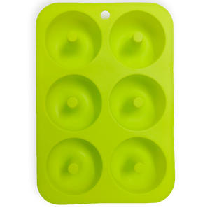 Molde de silicona antiadherente de tamaño completo para 6 donas, bandeja para hornear donas, molde para postres - Product Image 5