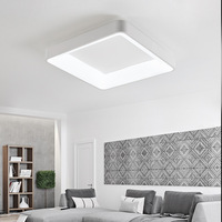 Plafonnier LED carré moderne à montage en surface, éclairage intérieur pour la maison, chambre à coucher, gris
